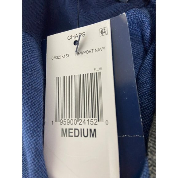 Chaps Newport Navy Blue Men’s Size Medium Pullover Zippered Shirt - Picture 7 of 9